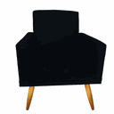 Ver imagem 4 de Kit 02 Poltronas Decorativa Sala Oferta Nina Suede Preto Tagmóveis Poltrona Decorativa Nina Suede