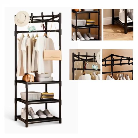 Closet Organizador Dobrável com Cabideiro e Arara
