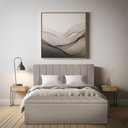 Ver imagem 2 de Kit Cabeceira e Calçadeira Baú Casal 1,40m Londres Linho Capuccino Dal Poz Estofados