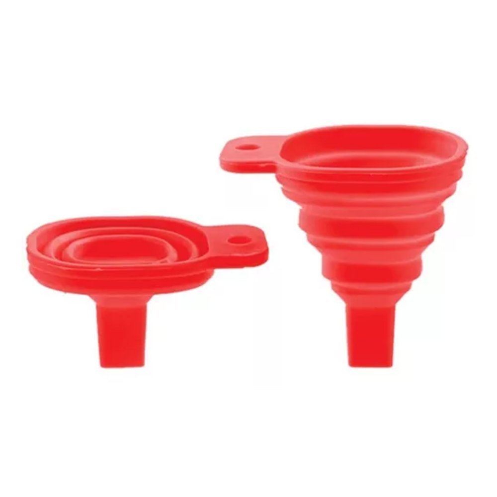 Kit 6 Funil Retrátil Dobrável Flexível Silicone Cozinha - 3