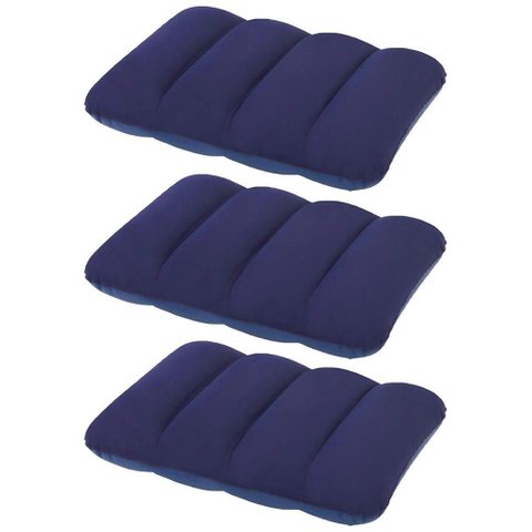 Kit 3 Travesseiros Inflável Beam Comfort Azul Vg Plus