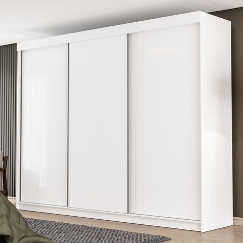 Guarda-Roupa Casal 3 Portas 6 Gavetas Grajaú Yescasa Branco