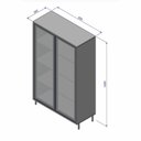 Ver imagem 6 de Estante Cristaleira Refresh 2 Portas de Vidro com Pés Metálicos 90cm - BRV Móveis