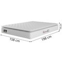 Ver imagem 2 de Cama Box Casal Queen Colchão Espuma D33 Pillow Top New Millenium 158x198x57cm Branco Hellen