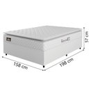 Ver imagem 3 de Cama Box Casal Queen Colchão Espuma D33 Pillow Top New Millenium 158x198x57cm Branco Hellen