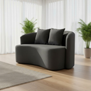 Ver imagem 2 de Sofá Decorativo Montreal 180cm Orgânico Suede Cinza