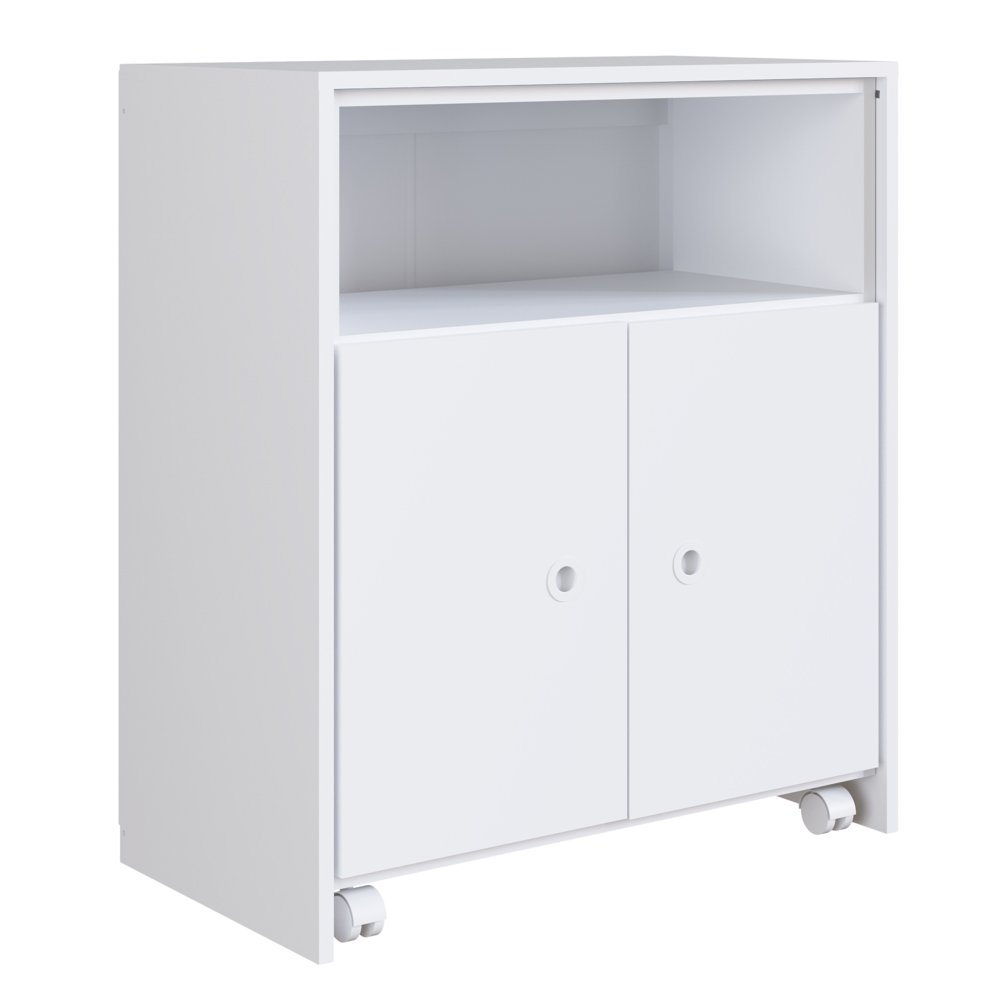 Balcão Multiuso com Mesa Retrátil Funcionale A05 Branco - Mpozenato - 1