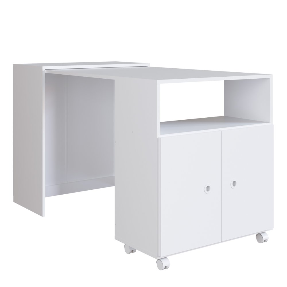 Balcão Multiuso com Mesa Retrátil Funcionale A05 Branco - Mpozenato - 5