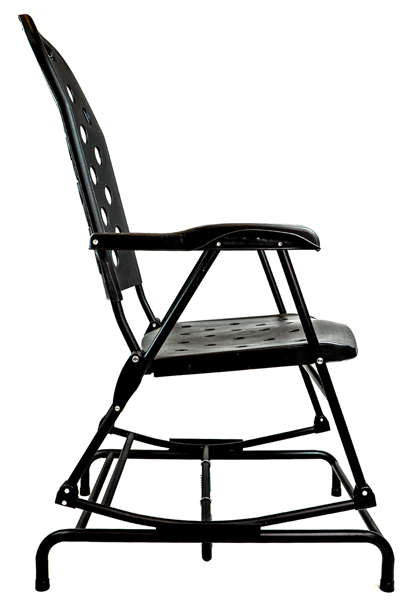 Cadeira de Balanço Aço Carbono Dobrável Reforçado Varal Sul - Preto - 2