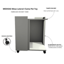 Ver imagem 3 de Mesa Lateral /cama Pet Toy na Cor Branco com Rodizio