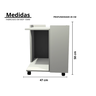 Mesa Lateral /cama Pet Toy na Cor Branco com Rodizio - 4