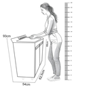Ver mais imagens de Tanque de Lavar Roupa 45l com Esfregadeira Lateral e Torneira de Bancada