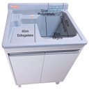 Ver imagem 6 de Tanque de Lavar Roupa 45l com Esfregadeira Lateral e Torneira de Bancada