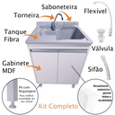 Ver imagem 3 de Tanque de Lavar Roupa 45l com Esfregadeira Lateral e Torneira de Bancada