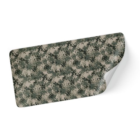 Adesivo Camuflado Verde e Bege Militar Pixels 1,00x0,50m