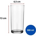 Ver imagem 2 de Jogo 24 Copos de Vidro 300ml Cylinder para Sucos Long Drink Servir Água Refrigerante