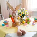 Ver imagem 2 de Boneco Coelho Cenoura Decoração Páscoa Pernas Mole de 90cm