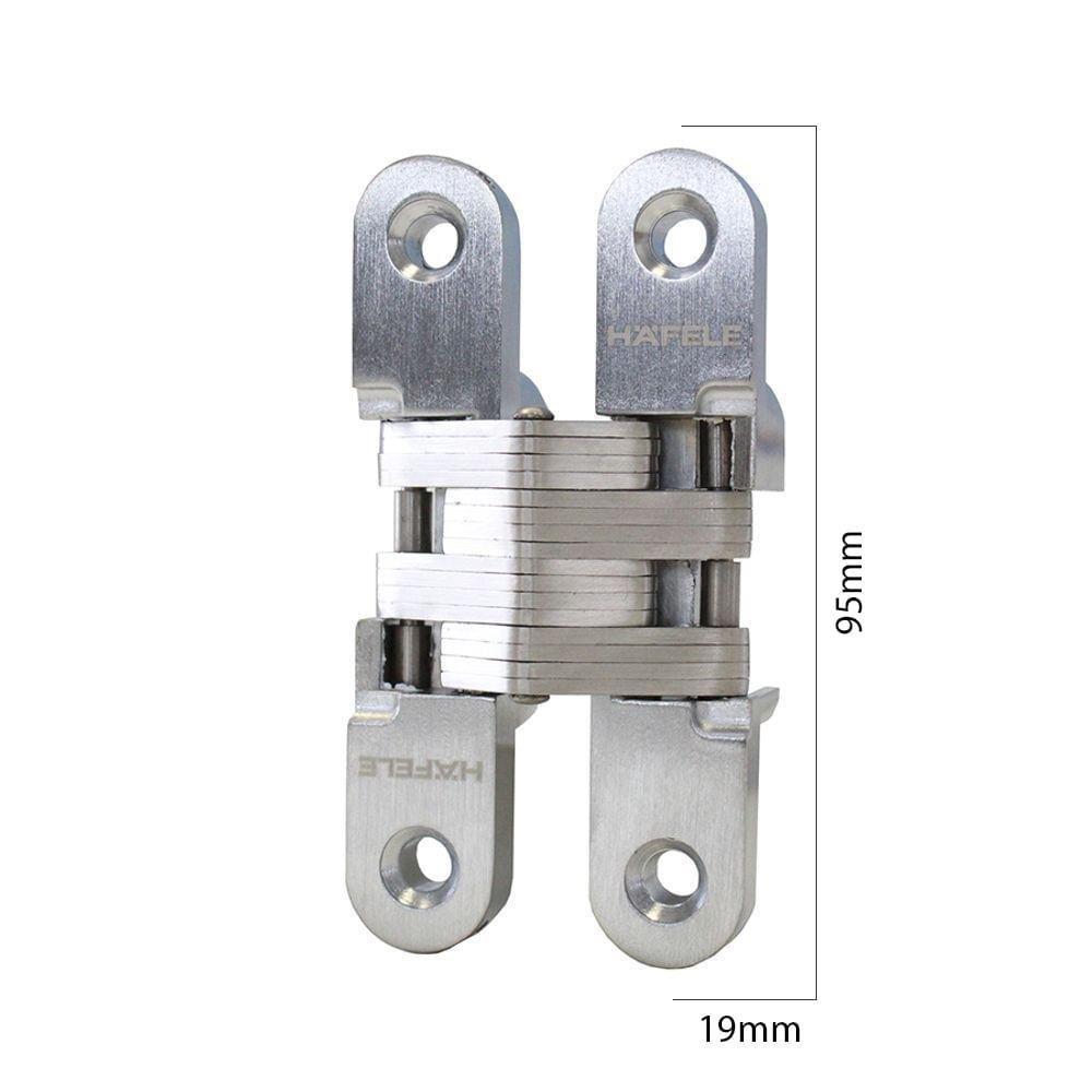 Dobradiça Invisivel 95x19mm Cromado Escovado Hafele - 2