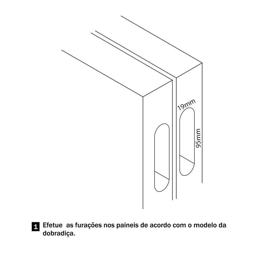 Dobradiça Invisivel 95x19mm Cromado Escovado Hafele - 3