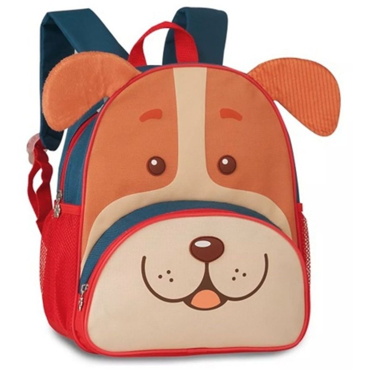 Mochila Infantil Escolar Clio Pet's com Alça Animais Cachorro Gato Pato Pinguim Tubarão Unicórnio Mo