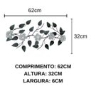 Ver imagem 3 de Enfeite de Parede Decorativo Todo de Ferro 5 Rosas:branco