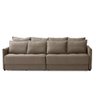 Sofá Cama Retrátil e Reclinável 2,30m com Molas Carol Veludo Cappuccino Adonai Estofados - 5