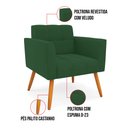 Ver imagem 6 de Poltrona Elisa Veludo Pés Palito Castanho - D’Rossi Verde