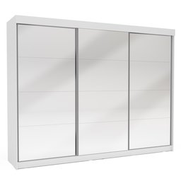 Guarda-Roupa Casal 3 Portas com Espelho 6 Gavetas Grajaú Yescasa - 2