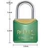 Cadeado Pequeno 20mm Haste Curta Latão Maciço Verde com Chave | Papaiz | Kit 06 Un - 2