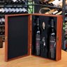 Maleta Porta Vinho Para Duas Garrafas Em Madeira Para Transporte em Viagens Ocasiões Especiais Vitin - 3