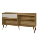 Ver imagem 4 de Aparador Buffet Retro 4 Portas Pes Palito Sala de Jantar:nature Off White