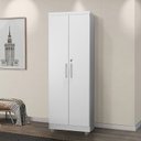 Ver imagem 1 de Armário Multiuso Sapateira Com Chave 2 portas e 5 Prateleiras Isabela Cor Branco - Rud Rack