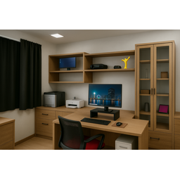 Suporte de Monitor em Mdf Preto Tx 50cm Largura Design Minimalista e Robusto - 4