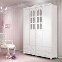 Ver imagem 2 de Guarda Roupa Provence New MDF Branco Acetinado