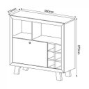 Ver imagem 4 de Adega 1 Porta Basculante Colmeia para 6 Garrafas