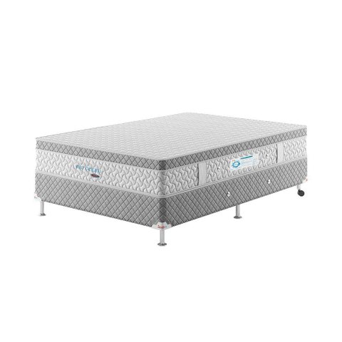 Cama Box Casal Bio Ocean Spubio Incofal Cinza 138x188x55cm
