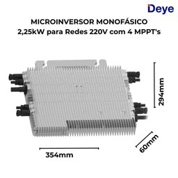 Micro Inversor Solar Monofásico Deye 4mppt 2,25kw Wifi New - 3