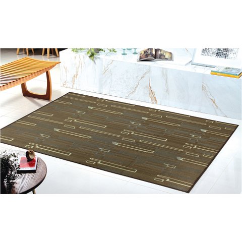 Tapete Sala Quarto 1,50 x2,00 Antiderrapante Chocolate Hb-14