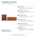 Ver imagem 4 de Kit Cristaleira com Buffet Bend Frisado Principal Incolar Cedro Metal Dourado