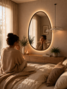 Ver imagem 2 de Espelhos Siesta - Linha Couro - - Caramelo - sem LED - 120x70