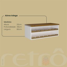 Cozinha Compacta Retrô 4 Peças Off/white/nogueira Modelo 003 - 6