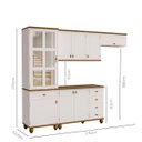 Ver imagem 3 de Cozinha Compacta Retrô 4 Peças Off/white/nogueira Modelo 003