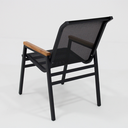 Ver imagem 4 de Jogo de Mesa 90cm Ripado + 4 Cadeiras Aluminio Tela Sling para Piscina Jardim Área Externa