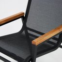 Ver imagem 3 de Jogo de Mesa 90cm Ripado + 4 Cadeiras Aluminio Tela Sling para Piscina Jardim Área Externa