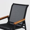 Ver imagem 5 de Jogo de Mesa 90cm Ripado + 4 Cadeiras Aluminio Tela Sling para Piscina Jardim Área Externa