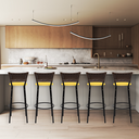 Ver imagem 6 de Kit 5 Banquetas para Cozinha Banco Alto Junco Argila Balcão Ilha Bancada Bares Piscina Área Gourmet