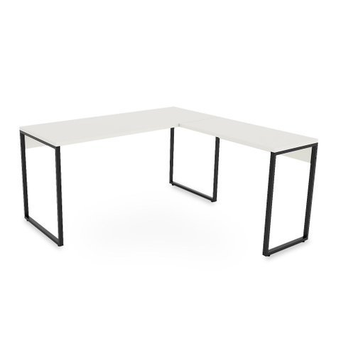 Mesa em L Iron Branco