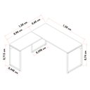 Ver imagem 3 de Mesa em L Iron Branco