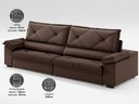 Ver imagem 5 de Sofá com Carregador Usb e Molas no Assento Retrátil Reclinável Maestro 2,50m Velosuede - Netsofas