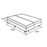 Cama Box Baú Blindado Casal Bipartido King Design Sintético Branco 138x188x41 - 4